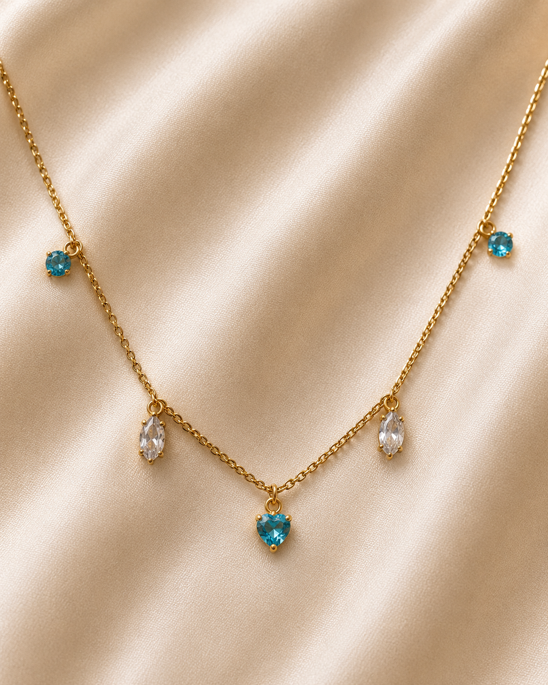 Choker Cristais Dourado